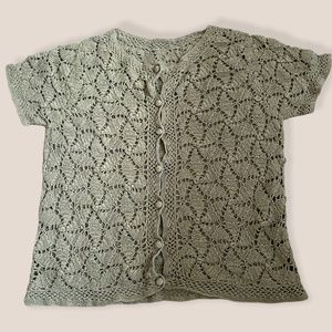 Vintage Hand Knit Shrug Cardigan